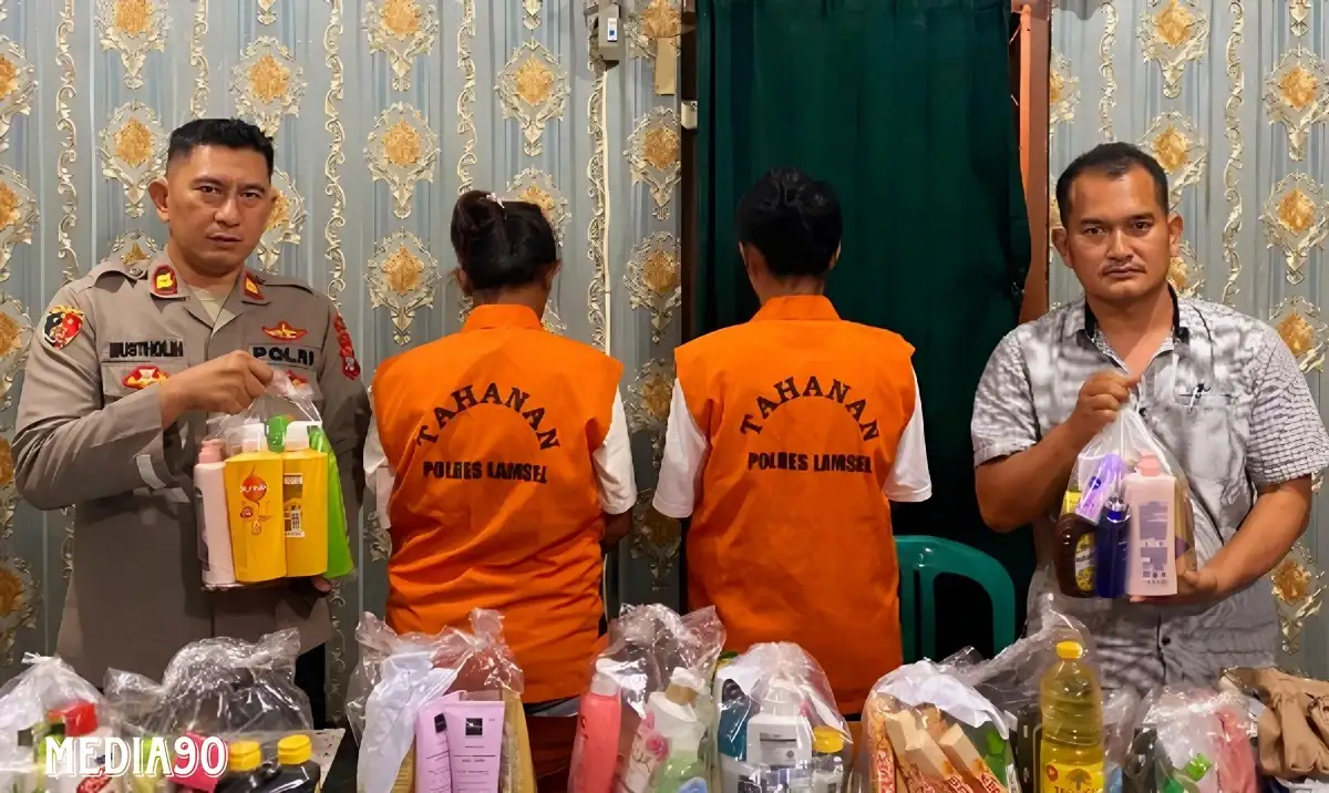 Ngutil di Enam Indomaret dan Alfamart Lampung Selatan, Dua Emak-Emak Asal Panjang Bandar Lampung ini Diringkus