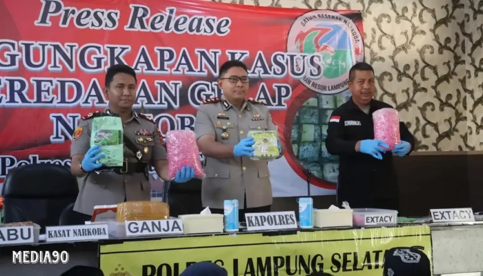 Polres Lampung Selatan Tangkap 53 Pelaku Narkoba dan Sita Puluhan Kilo Sabu serta Inex dalam Operasi Februari – Juni 2024
