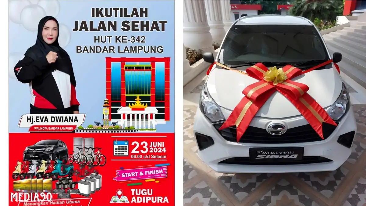HUT ke-342 Kota Bandar Lampung Gelar Jalan Sehat Berhadiah Mobil