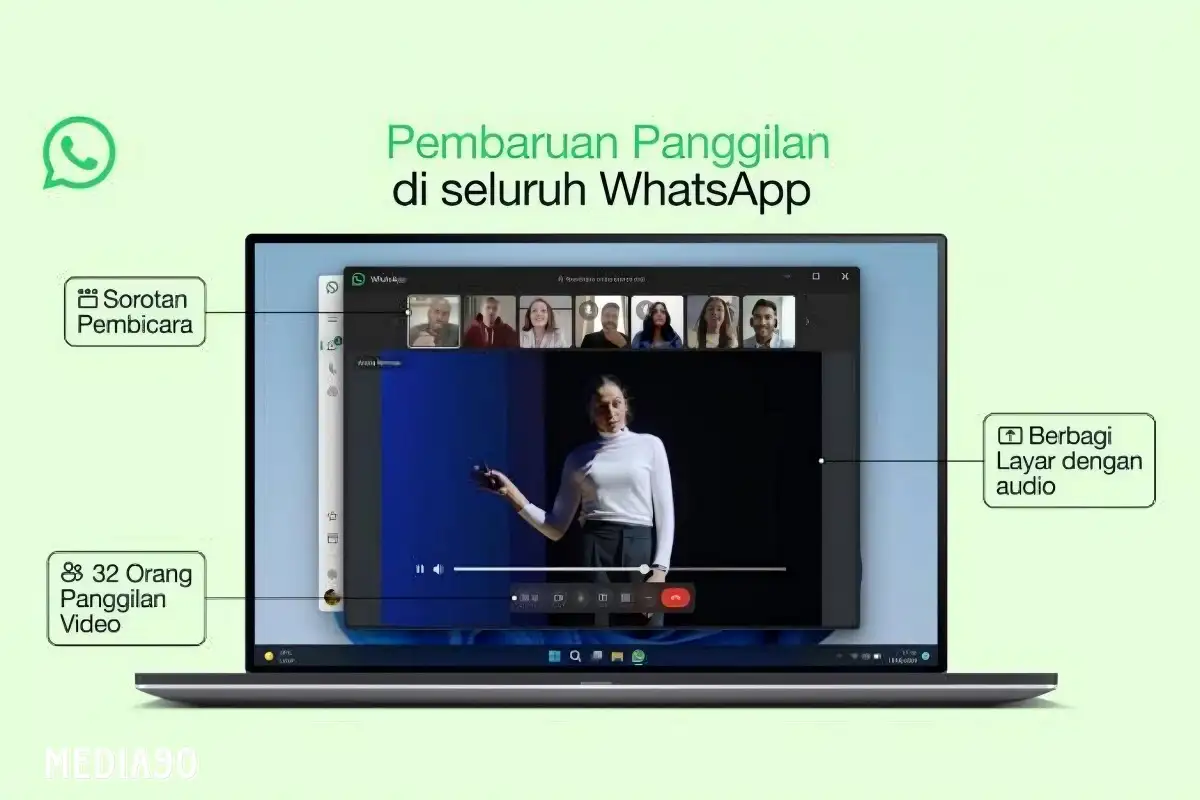 WhatsApp perbarui fitur panggilan video dan panggilan grup, sekarang bisa sampai 32 peserta