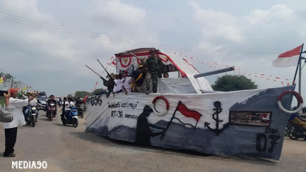 Baru Pertama, Ratusan Warga Antusias Meriahkan HUT ke-79 RI di Kotabaru Lampung, Gelar Pawai Karnaval Hingga Layangan