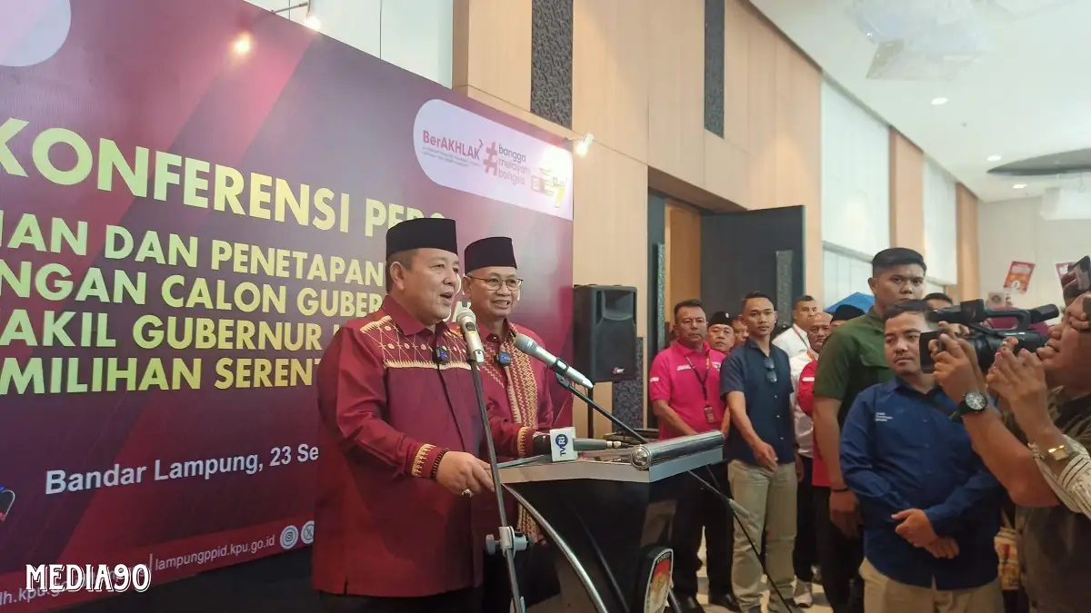 Dapat Nomor Urut 1 di Pilgub Lampung, Paslon Arinal - Sutono Usung Tagline Membangun dari Desa