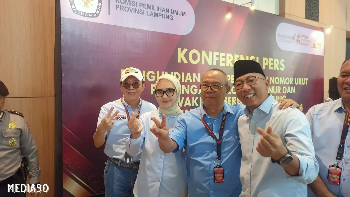 Dapat Nomor Urut 2 di Pilgub Lampung 2024, Paslon Mirza - Jihan Usung Program Siapkan Indonesia Emas