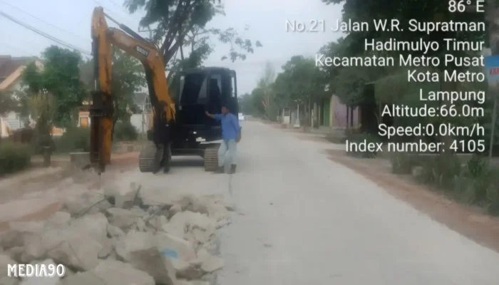 Pemkot Metro Instruksikan Perbaikan Ulang Rigid Jalan Supratman di Hadimulyo Timur Akibat Kualitas Kurang Memadai