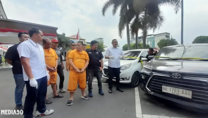 Dua Pria di Bandar Lampung Gelapkan 19 Mobil Pengusaha Rental dengan Modus Sewa