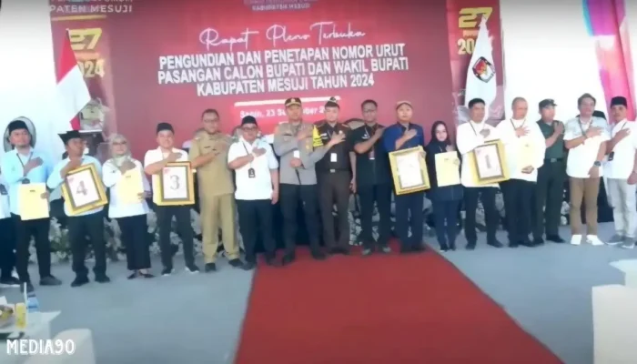Pilkada Mesuji 2024: Syamsudin – Yulivan Nomor Urut 1, Elfianah – Yugi Nomor 2, Edi – Tri Nomor 3, Suprapto – Fuad Nomor 4