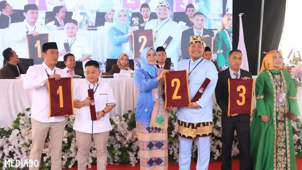 Pilkada Pesisir Barat 2024, Paslon Dedi - Irawan Terima Nomor Urut 1, Septi - Ade Nomor 2, dan Lingga - Erlina Nomor 3