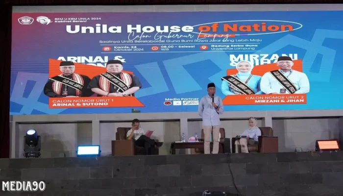 Paslon Gubernur Lampung Mirza – Jihan Hadir dalam Diskusi BEM UKBM Unila, Memaparkan Program Ekonomi Pancasila
