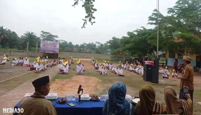 SDN 2 Wono Agung Tulang Bawang Gelar Tari Bedana Massal untuk Pelestarian Budaya Lampung dalam Karya P5 Kearifan Lokal