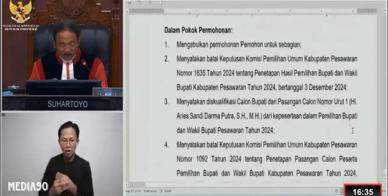 MK Putuskan Diskualifikasi Aries Sandi Sebagai Calon Bupati Pesawaran, Perintahkan Pilihan Ulang