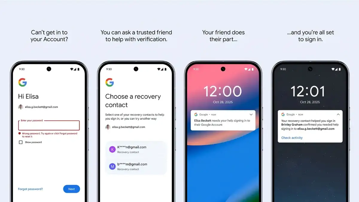 Google Perkenalkan Fitur Recovery Contacts untuk Pulihkan Akun Lewat Teman Terpercaya