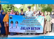 Bupati Lampung Selatan Tinjau Pembangunan Jalan Beton di Rajabasa, Pastikan Kualitas Sesuai Standar
