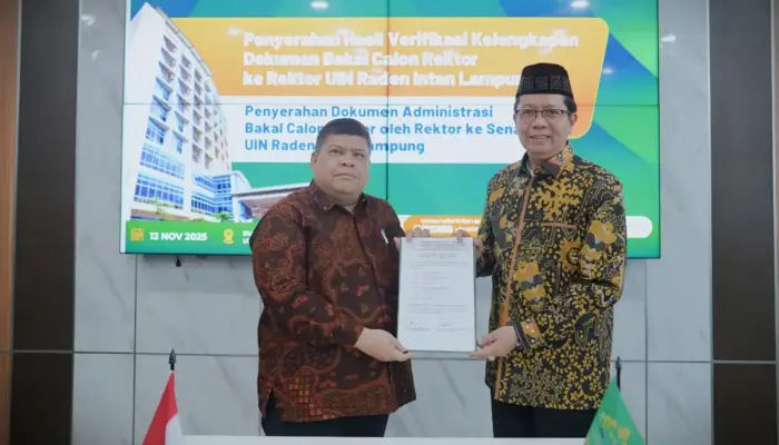 Panitia Serahkan Hasil Verifikasi Penjaringan Calon Rektor UIN Raden Intan Lampung