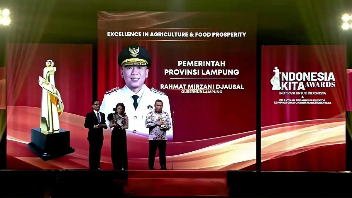 Pemprov Lampung Sabet Penghargaan Indonesia Kita Awards Berkat Keberhasilan Wujudkan Kemandirian Pangan