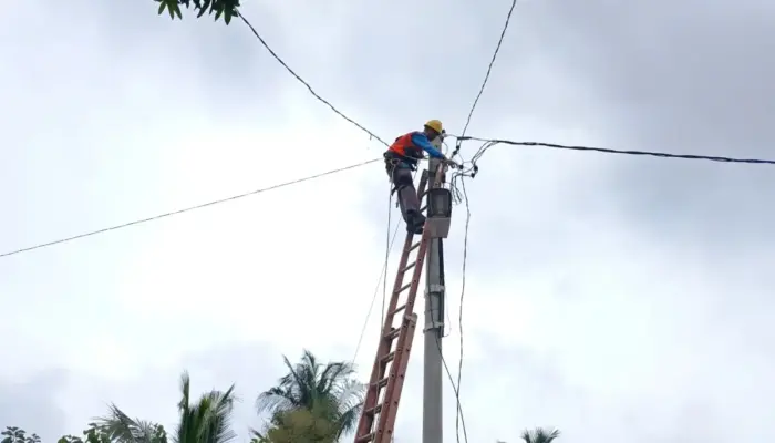 PLN UP3 Kotabumi Pulihkan Listrik Pasca Puting Beliung di Blambangan Pagar