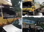 Rem Truk Blong di Exit Tol Bawen, Beberapa Mobil Terhantam, Warga Keluhkan Lampu Merah Turunan