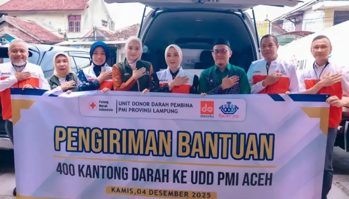 PMI Lampung Kirim Bantuan Kemanusiaan untuk Korban Bencana di Sumatera
