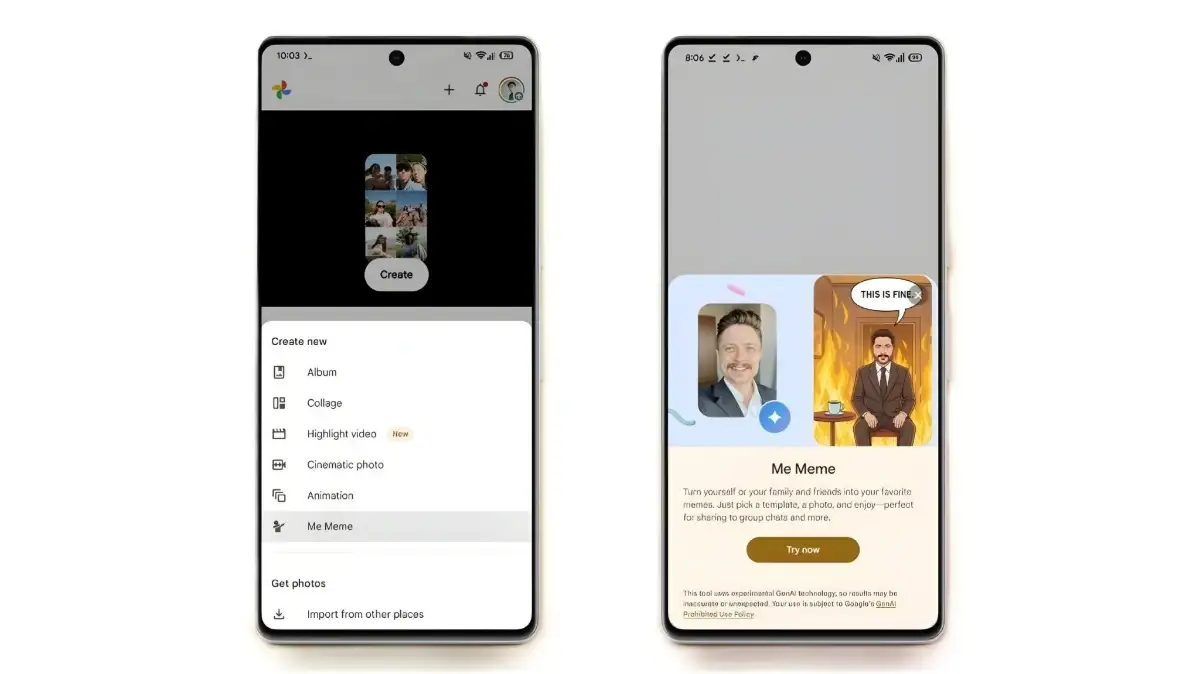 Google Photos Luncurkan Fitur “Me Meme”, AI Ubah Wajah Pengguna Jadi Meme Unik