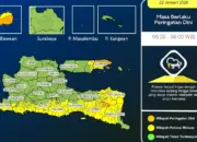 Peringatan Dini! Hujan Lebat Berpetir Berpotensi Guyur Puluhan Wilayah Jawa Timur Pagi Ini