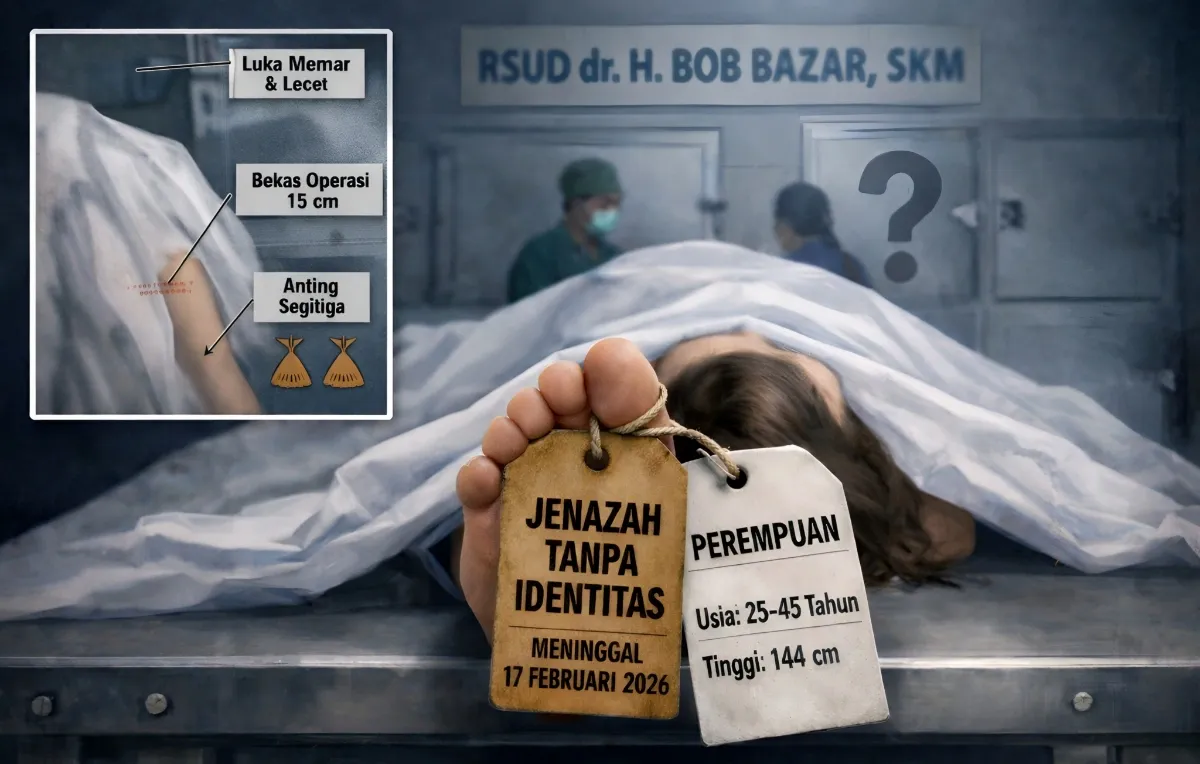 11 Hari Tanpa Identitas, Jenazah Perempuan Masih Disemayamkan di RSUD Bob Bazar Kalianda