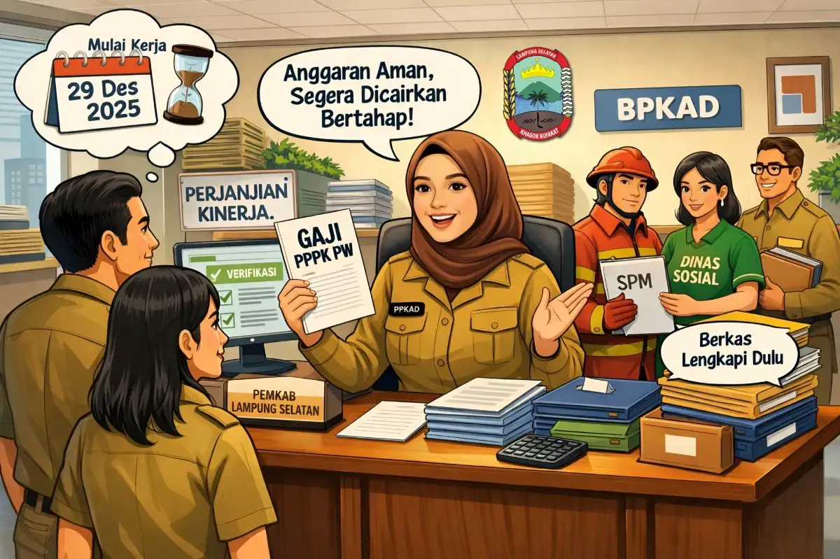 Enam OPD Mulai Tahapan, Pemkab Lampung Selatan Segera Cairkan Gaji PPPK Paruh Waktu
