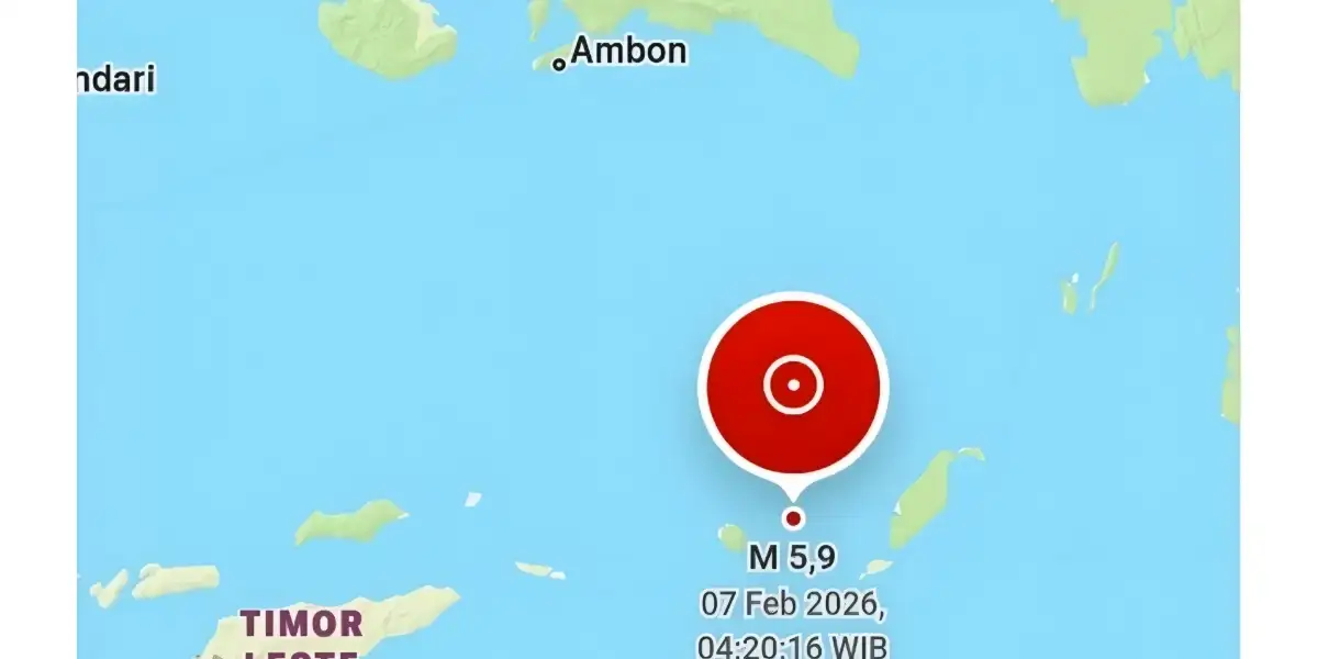 Gempa 5,9 Magnitudo Guncang Perairan Tanimbar, Getaran Terasa di Saumlaki