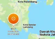 Gempa Magnitudo 3,7 Guncang Lampung Barat Subuh Ini, Getaran Terasa hingga II–III MMI
