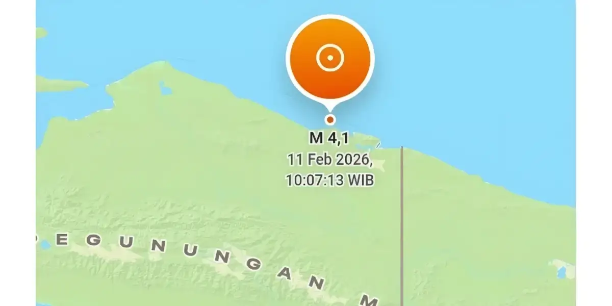 Gempa Magnitudo 4,1 Guncang Kabupaten Jayapura, Warga Rasakan Getaran Skala III MMI