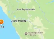 Gempa Magnitudo 4,4 Guncang Sumbar Pagi Ini, Getaran Terasa hingga Mentawai