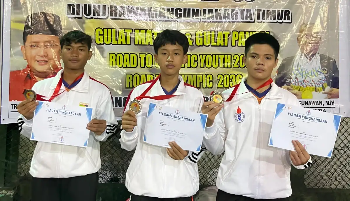 Pegulat Muda Lampung Sabet Tiga Medali Perunggu di Kejurnas Invitasi Gulat