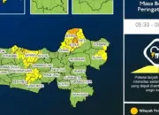 Peringatan Dini Cuaca Jawa Tengah 2 Februari 2026, Hujan Lebat Berpotensi Petir dan Angin Kencang