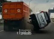 Diduga Ngantuk, Mobil Xenia Tabrak Truk di Tol Gempol–Kejapanan