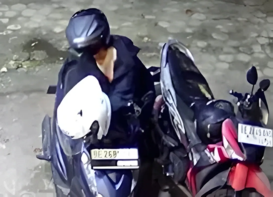 Motor Beat Raib di Sekitar Flyover MBK Bandar Lampung Aksi Pelaku Terekam CCTV