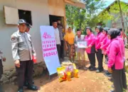 Jelang Lebaran, Polsek Tanjung Bintang dan Bhayangkari Santuni Warga Kaliasin