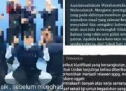 Karyawan SPPG Purbalingga Dipecat Usai Story WA Viral, Akui Kesalahan dan Minta Maaf