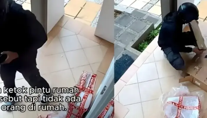 Viral CCTV, Paket Komputer Raib Diduga Diambil Kurir, Netizen Geram