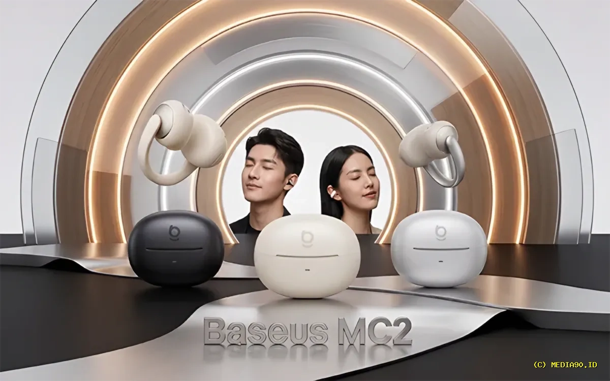 Baseus MC2 Meluncur, Earphone Clip-On dengan LDAC dan Daya Tahan Baterai Lama