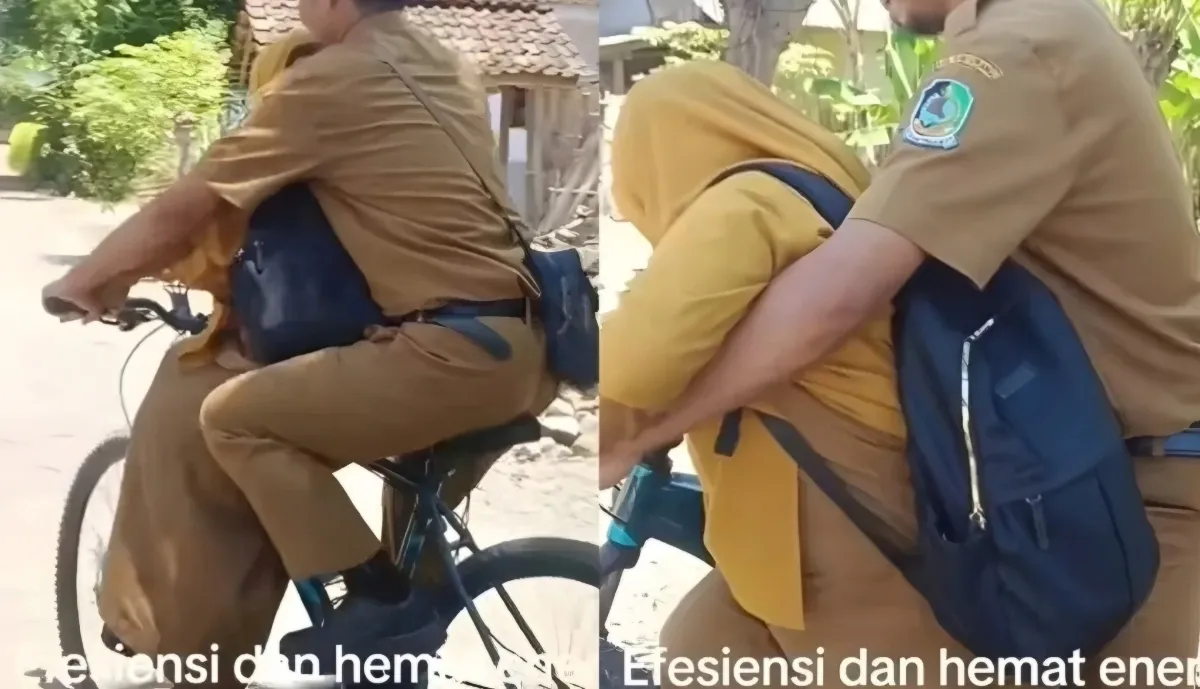 Kisah Haru Guru di Banyuwangi Berangkat Ngajar Bonceng Sepeda Demi Hemat