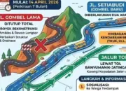 Jalan Gombel Lama Semarang Ditutup Total 7 Bulan Mulai 14 April 2026, Warga Diminta Cari Jalur Alternatif