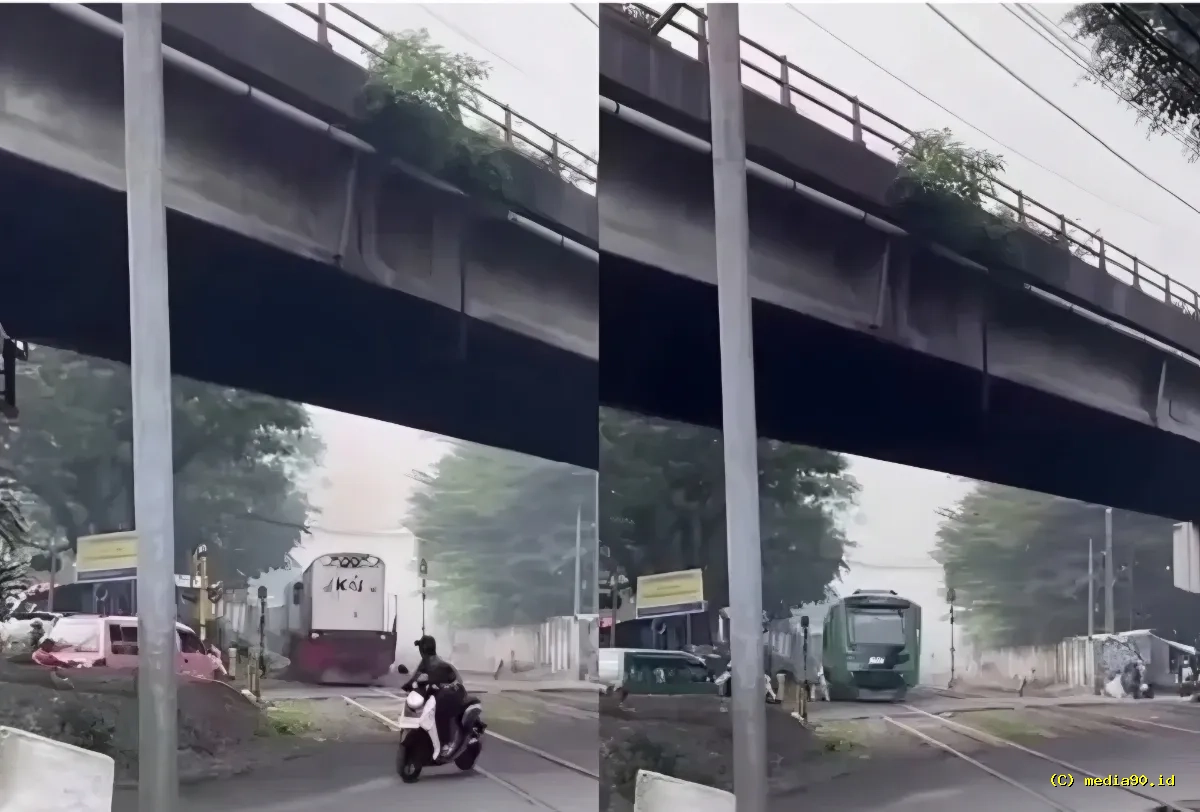Tak Peduli Bahaya Pengendara Terobos Palang Kereta Cimindi Cimahi Jadi Perbincangan