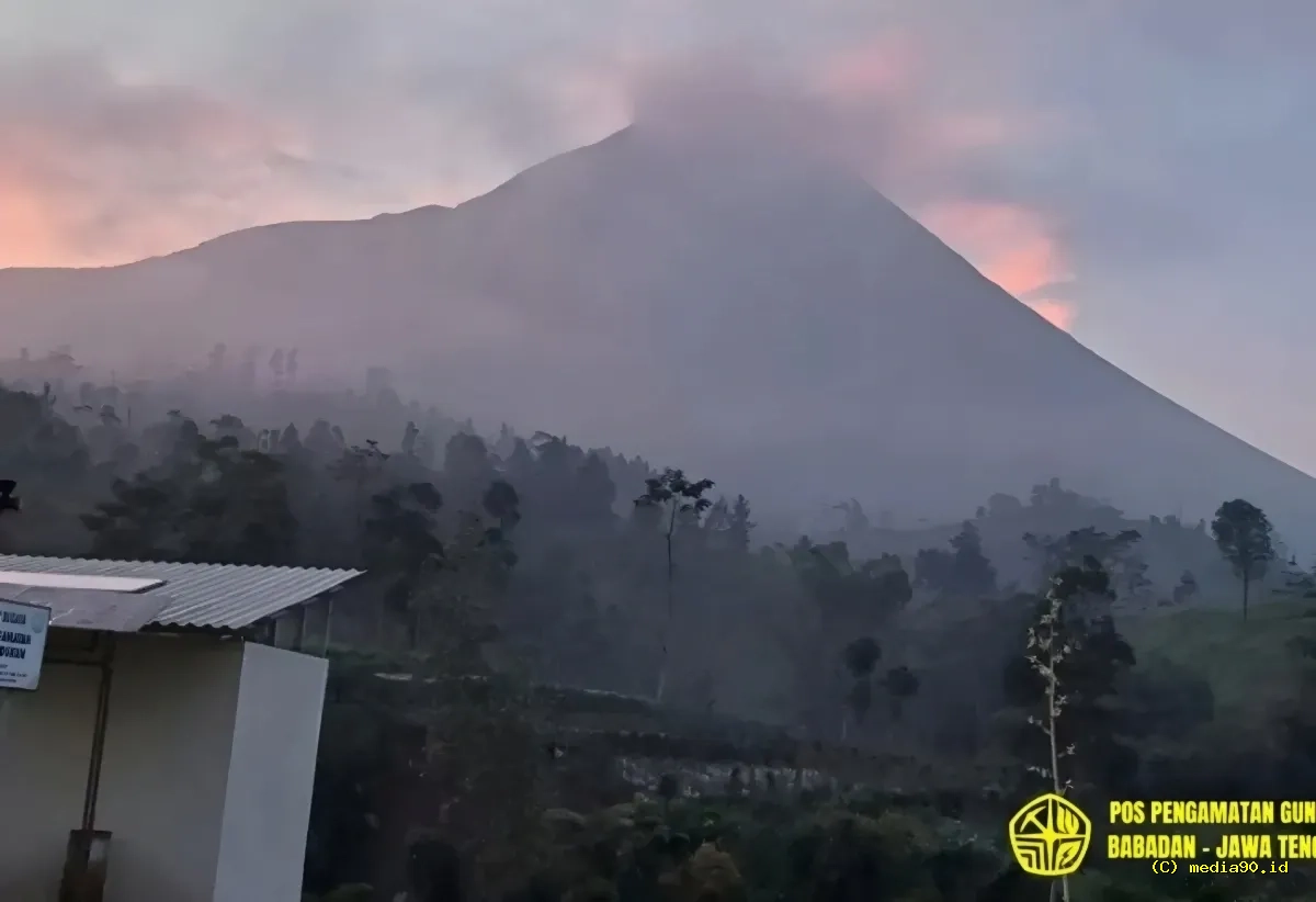 Gunung Merapi Kembali Aktif, 16 Guguran Lava Terjadi, Warga Diminta Waspada Awan Panas