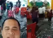Viral! Hajatan Warga di Depok Berubah Jadi Kolam Renang Akibat Banjir, Anak-Anak Malah Asyik Berenang