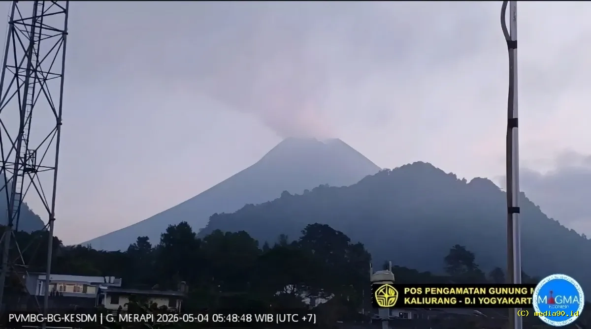 Aktivitas Gunung Merapi Hari Ini Meningkat, Guguran Lava Mengalir hingga 2 Km ke Barat Daya