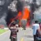 Bus ALS Tabrakan dengan Truk BBM di Jalinsum Muratara Kebakaran Hebat Tewaskan Belasan Orang