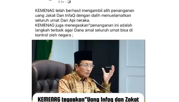 CEK FAKTA: Isu Kemenag Ambil Alih Dana Zakat dan Infaq, Ini Faktanya
