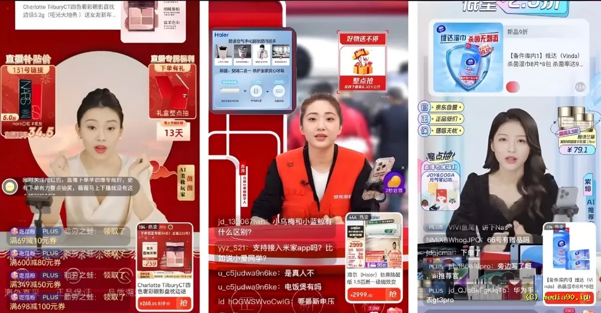China Hadirkan Tren Baru: Host Live Streaming Digantikan Avatar AI 24 Jam