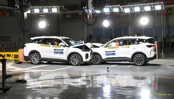 Chery Tiggo 9 Tunjukkan Ketangguhan di Crash Test Ekstrem, Kabin Tetap Aman dalam Simulasi Tabrakan Tiga Kendaraan
