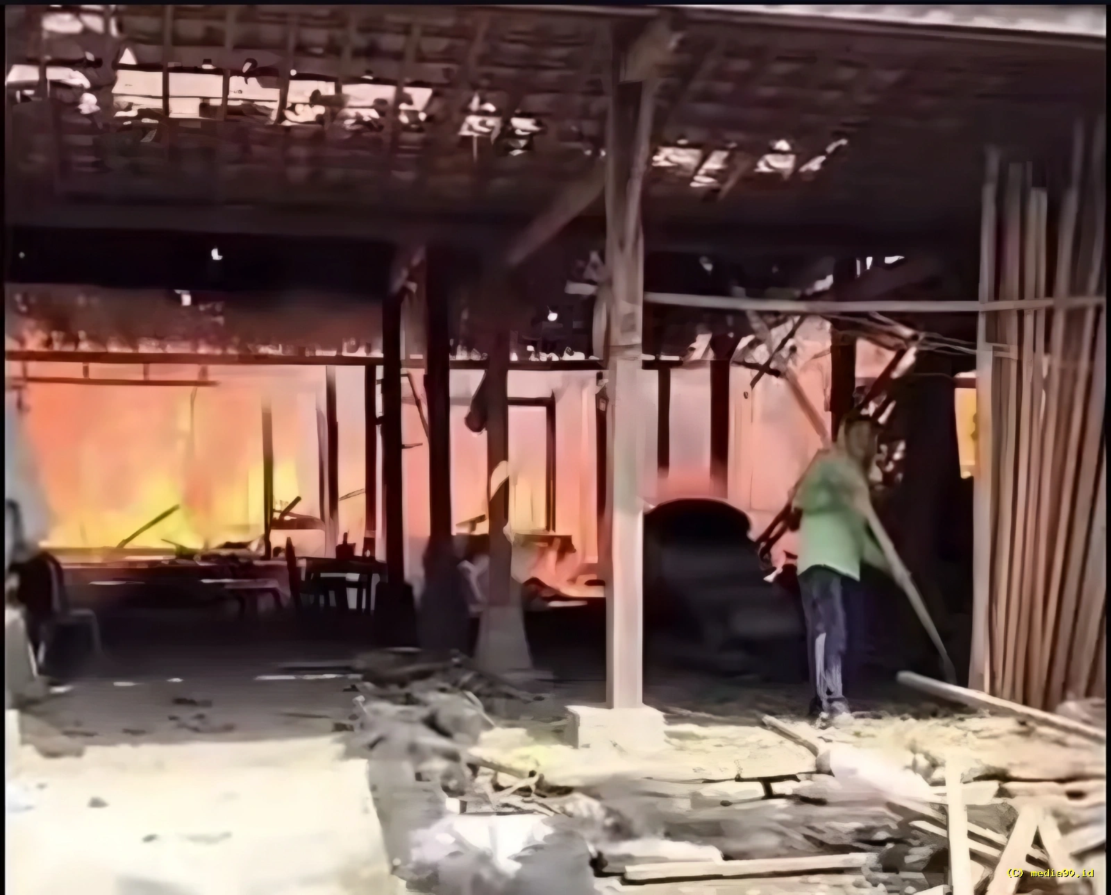 Heboh Kebakaran di Bancak Semarang, Dua Rumah Habis Terbakar Diduga Akibat Magicom