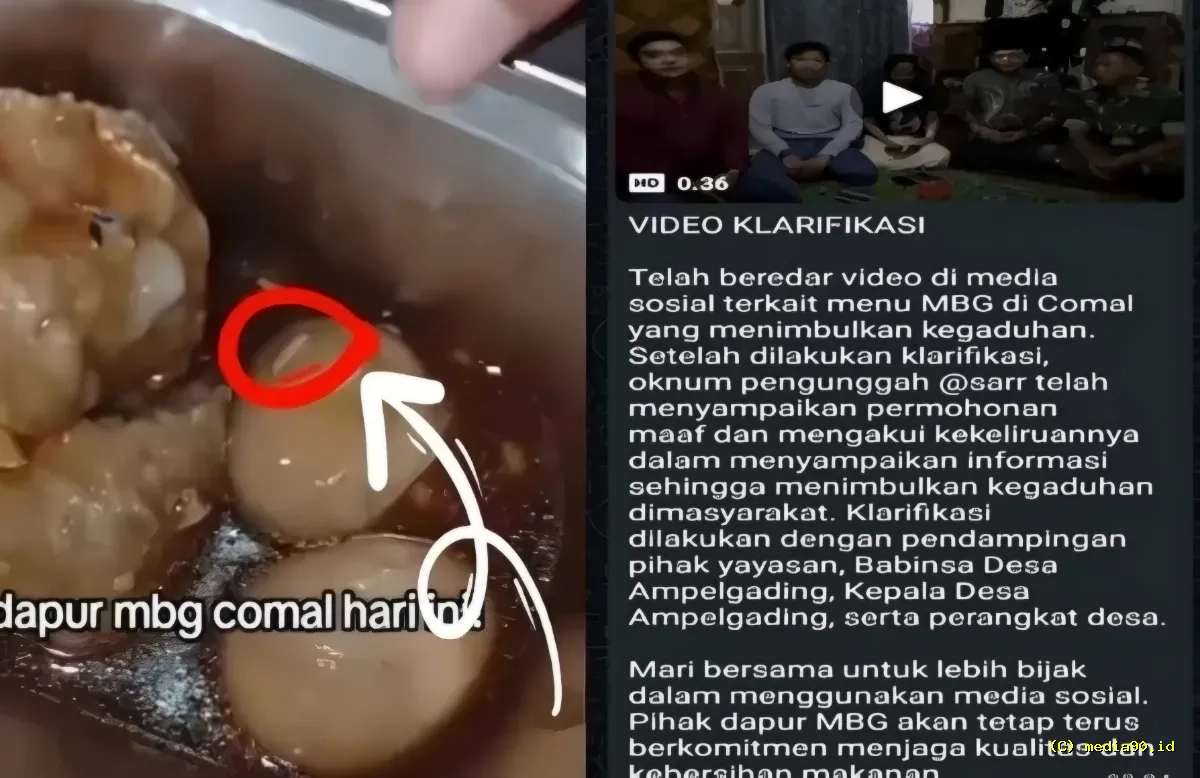 Heboh Video MBG Diduga Berbelatung di SMA Pemalang, Pengunggah Klarifikasi dan Minta Maaf