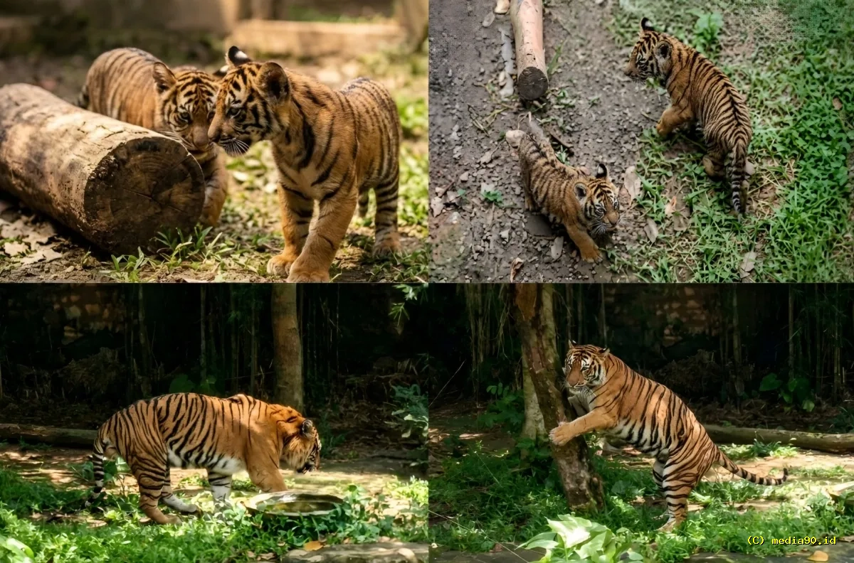 Kabar Gembira Lembah Hijau Sambut Kelahiran Dua Bayi Harimau Sumatera